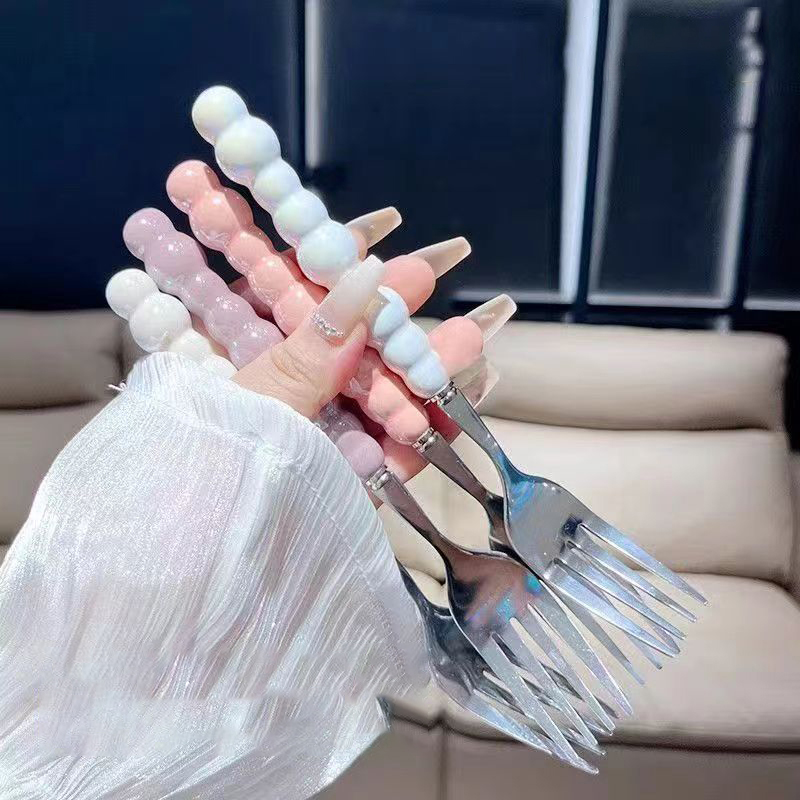 Kitchen Gadgets For Seniors - Pearl Handle Fork For Dessert Household