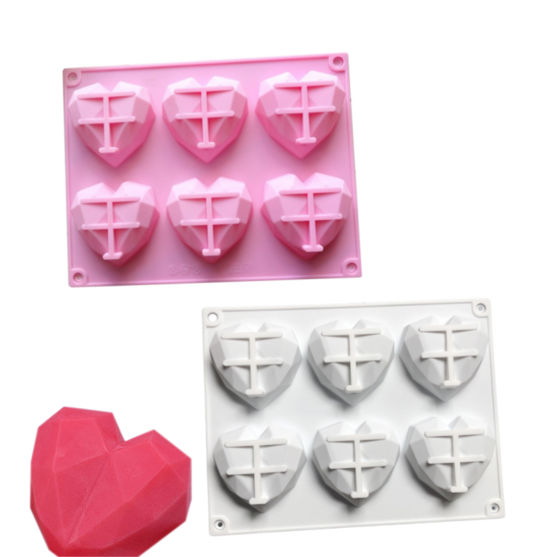 Kitchen Gadgets Worth Buying - 3D 6 Cavity Diamond Love Silicone