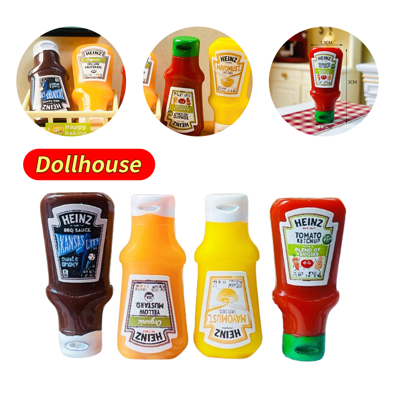 Kitchen Gadgets Website - 4Pcs Dollhouse Miniature Strawberry Sauce Jam