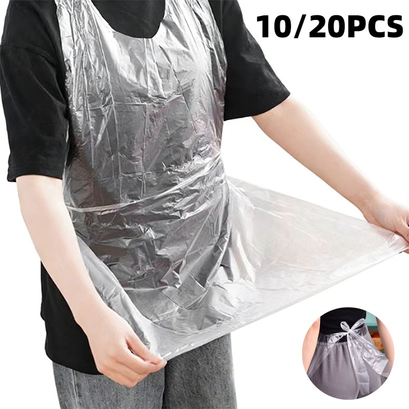 Kitchen Gadgets Website - 10/20PCS Disposable Aprons Independent Clear Art