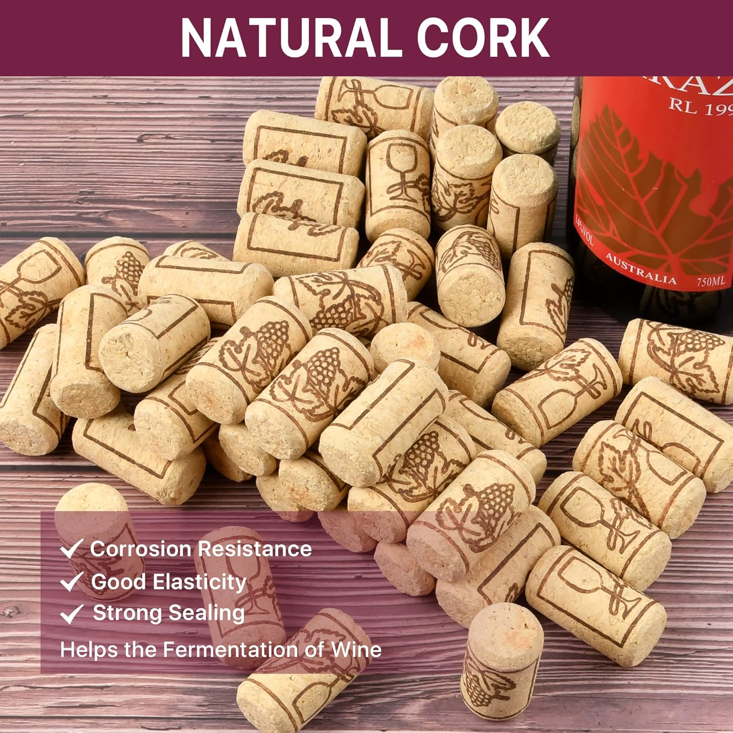 100pcs Wine Cork Stopper Natur - Kitchen Gadgets Worth Buying avis et prix