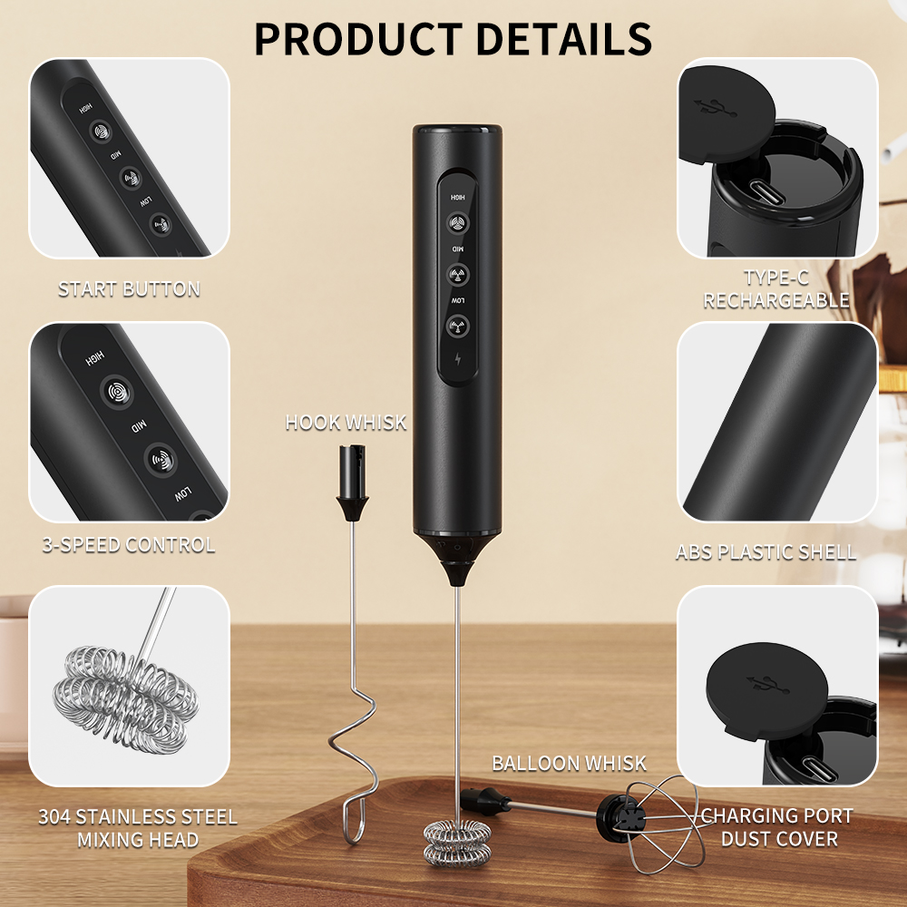 3 in 1 Electric Handheld Milk  - Milk Frother avis et prix