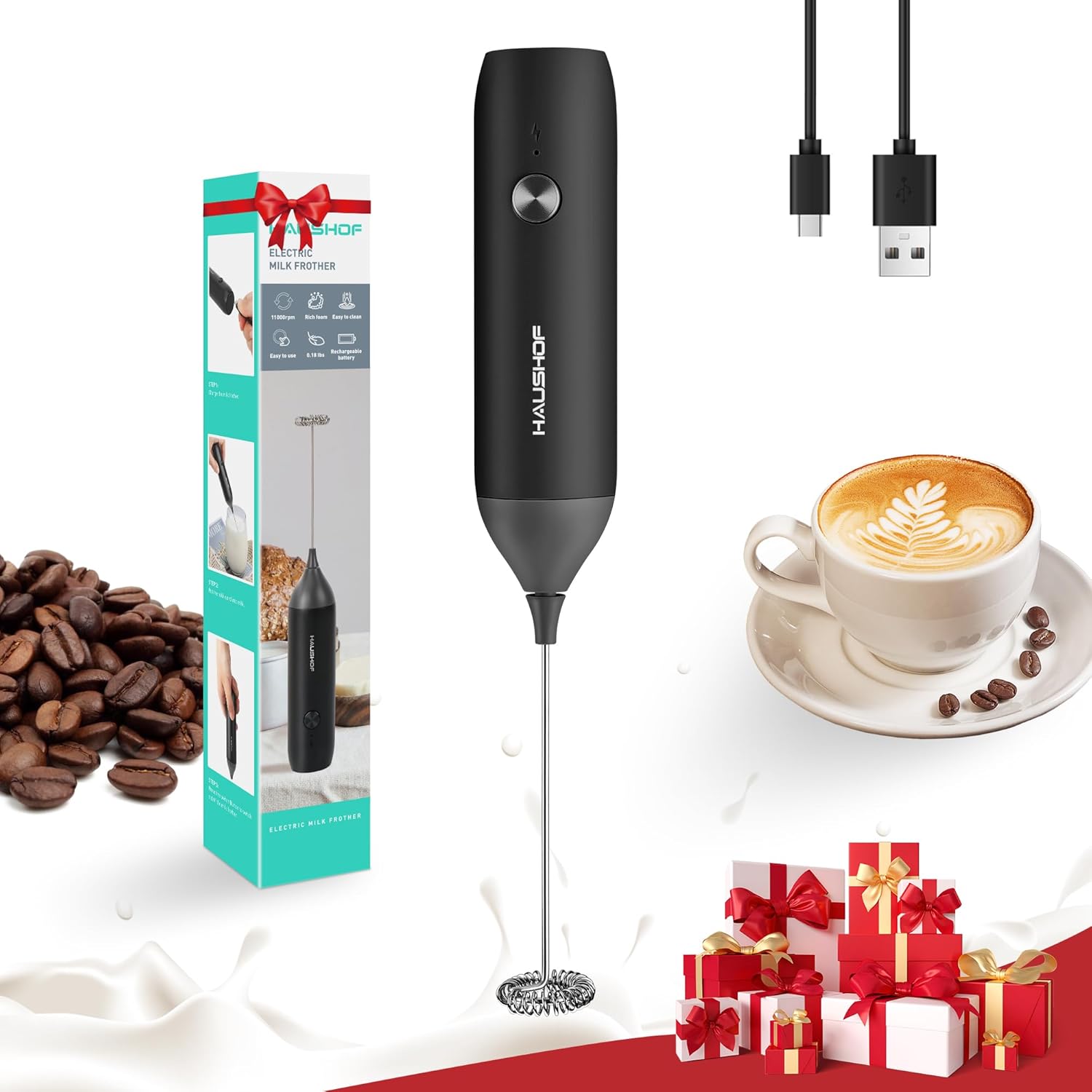 Rechargeable Milk Frother Wand - Milk Frother avis et prix