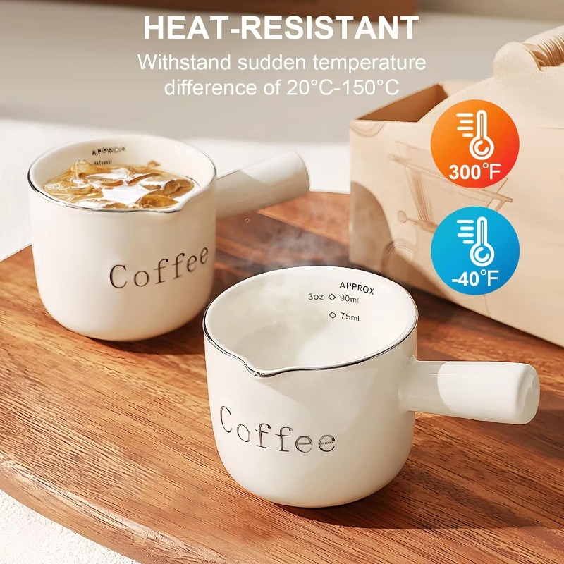 Mini Ceramic Coffee Cup with H - Milk Frother avis et prix