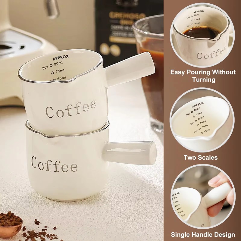 Mini Ceramic Coffee Cup with H - Milk Frother avis et prix