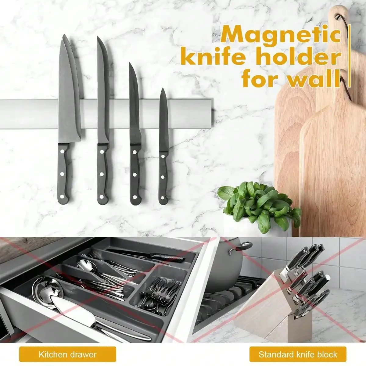 Leeseph Magnetic Knife Holder  - Magnetic Knife Strip avis et prix
