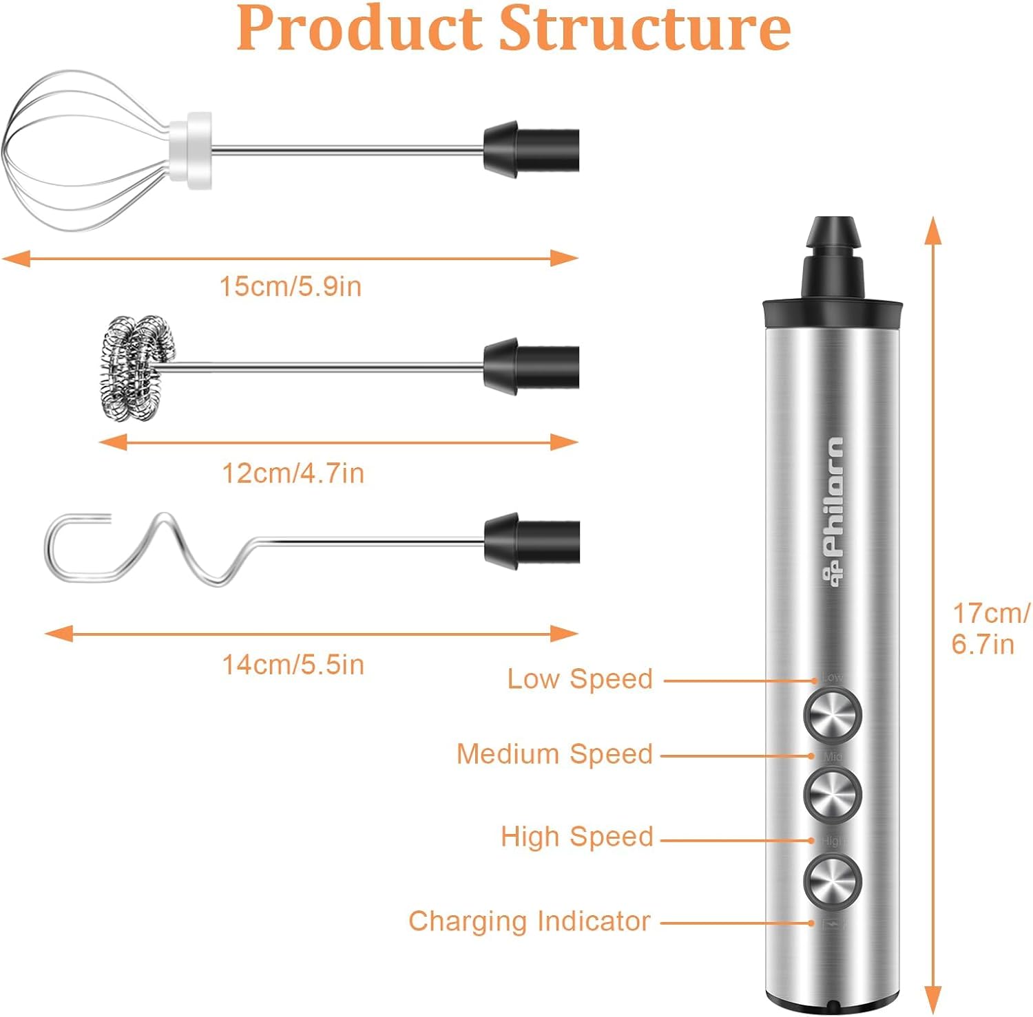 Rechargeable Milk Frother with - Milk Frother avis et prix